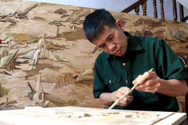 Bắc Ninh: Độc đáo nghề làm tranh ghép gỗ