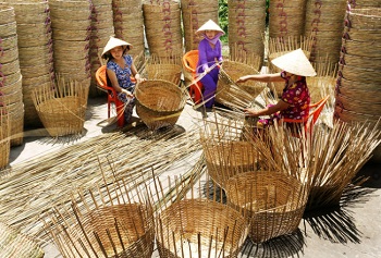 Nghề đan giỏ trạc tại huyện Hóc Môn