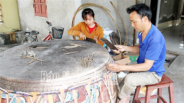 Nam Định: Khởi sắc làng nghề trống da trâu ở Tống Xá